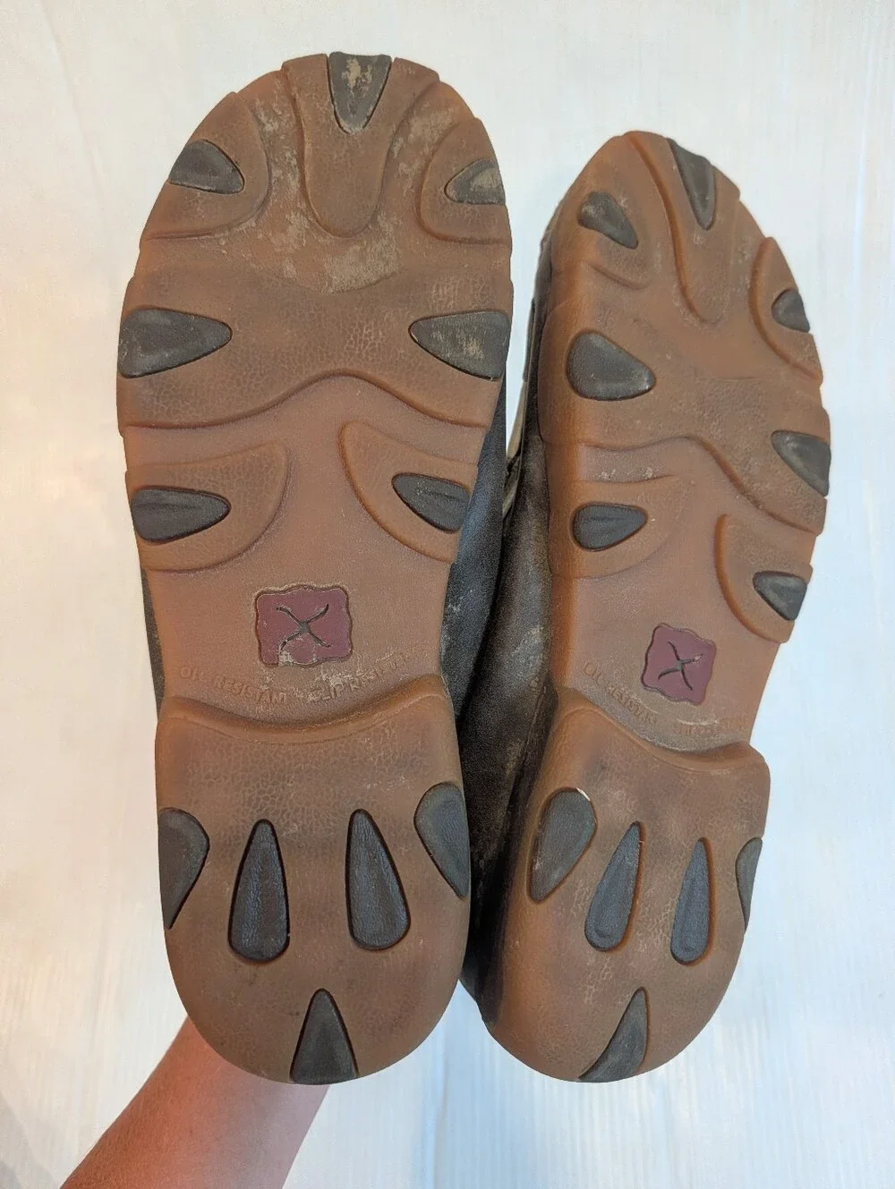 TWISTED X Men's Brown Leather USA Flag Chukka Driving Mocs Lace-up Boots Size 11